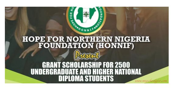 HONNIF Scholarship 2021/2022 Applicarion for Undergraduate & HND Students -Apply here