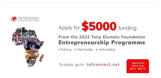 How to apply for Tony Elumelu Foundation (TEF) Entrepreneurship Programme 2022 for African Entrepreneurs |